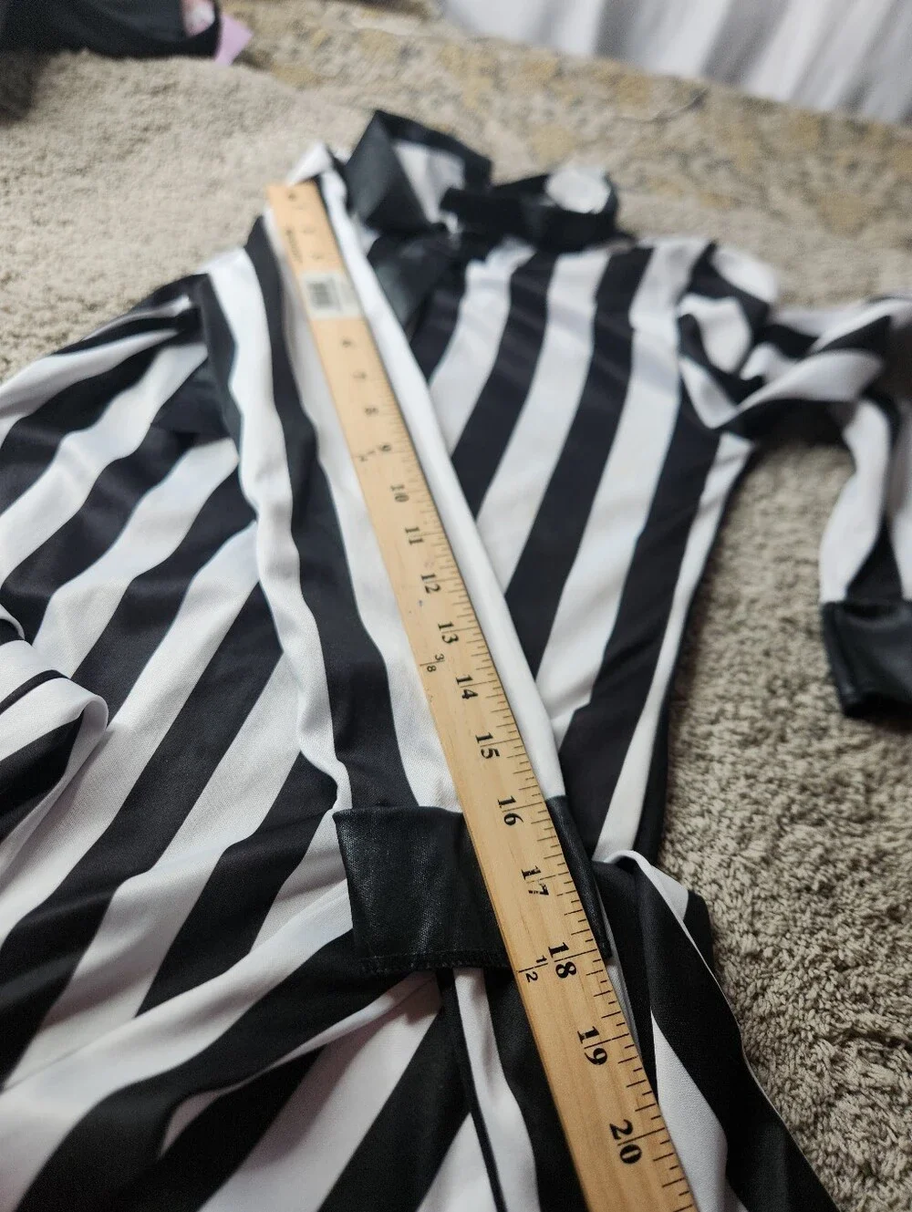 Kid's Beetlejuice Stripe Jumpsuit Halloween Costume size M